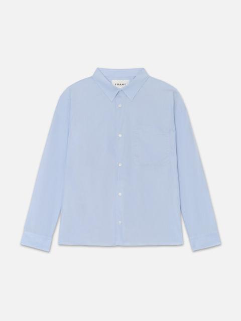 Relaxed Cotton Shirt in Light Blue