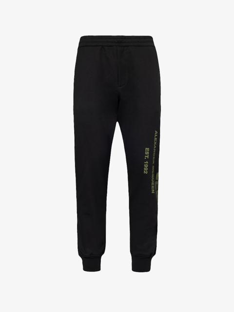 Graffiti-print relaxed-fit cotton-jersey jogging bottoms
