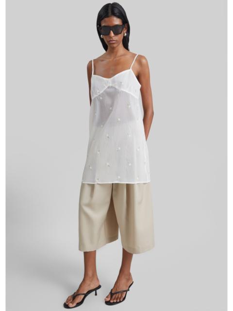 The Frankie Shop Walina Sheer Embroidered Slip Dress - Ivory
