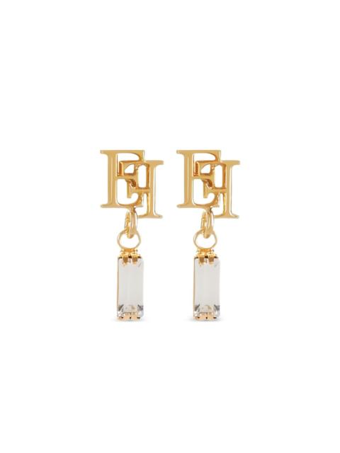 ELISABETTA FRANCHI logo-plaque earrings