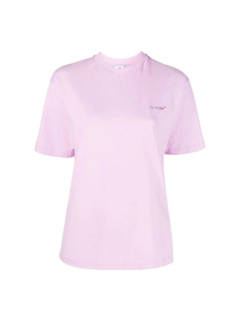 (WMNS) Off-White Diag-Print Short-Sleeved T-shirt 'Light Pink' OWAA049F22JER0013632