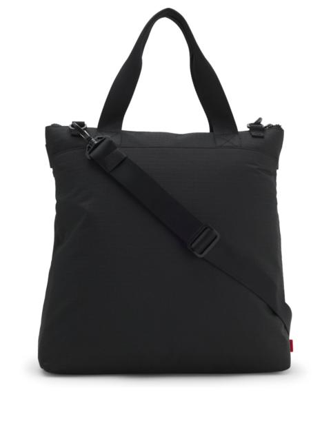 HUGO RIPSTOP TOTE BAG WITH LOGO LETTERING