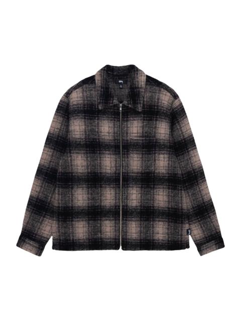 Stüssy Stussy Wool Plaid Zip Shirt 'Lilac'