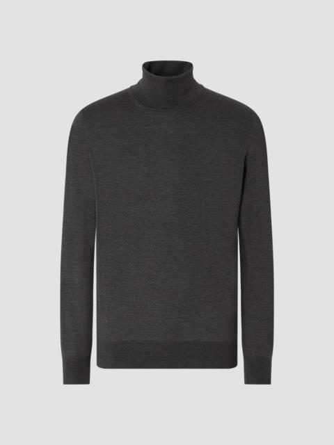 ZEGNA Men's Cashseta Turtleneck Sweater - Dark Grey