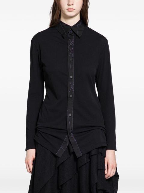 Yohji Yamamoto stitched-detail shirt
