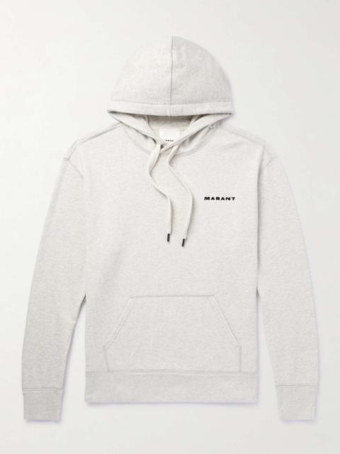 Marcello Logo-Embroidered Cotton-Blend Jersey Hoodie