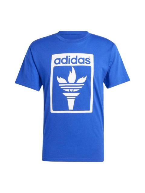 adidas Trefoil Torch T-Shirt Asia Sizing 'Blue' JJ1221