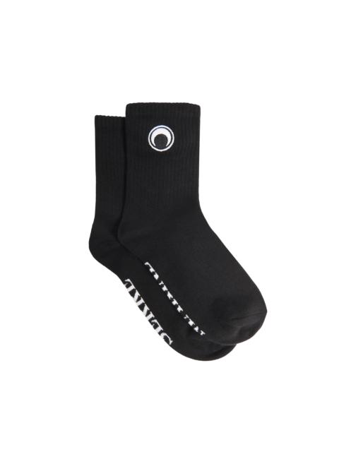 Marine Serre Organic Cotton Rib Ankle Socks