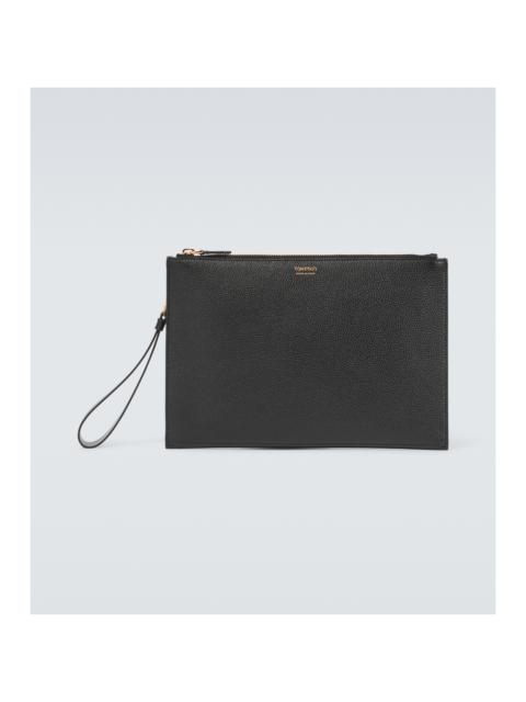 TOM FORD logo-stamp clutch bag