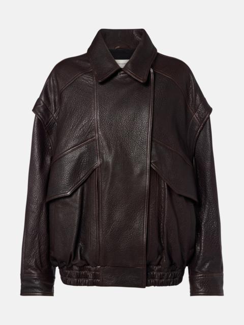 NOUR HAMMOUR Micah leather bomber jacket