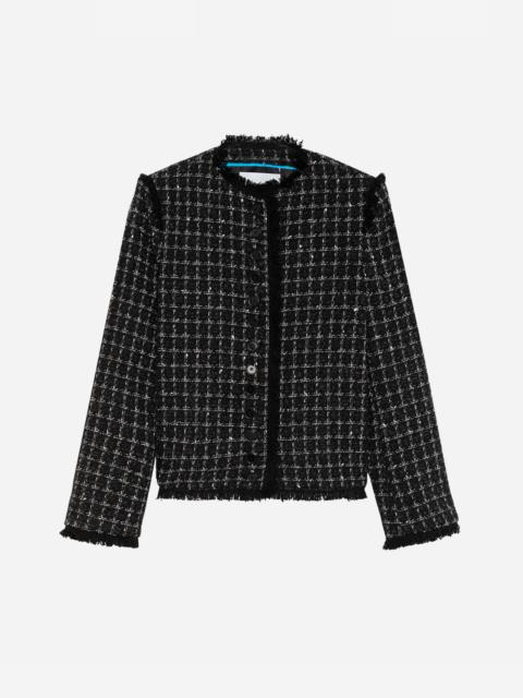 MSGM Bouclé tweed jacket