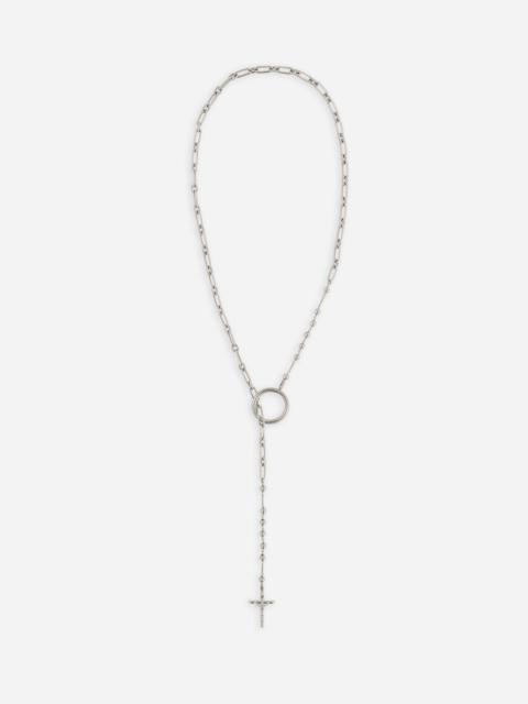 Rosary necklace with chain detailing