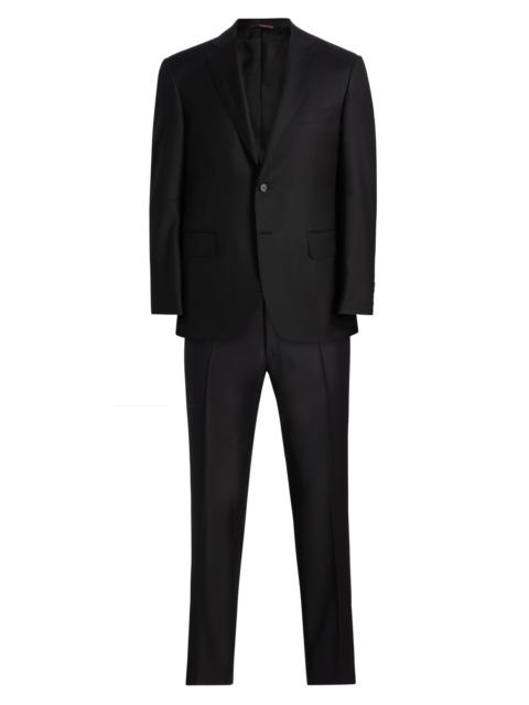Canali Men's Wool Single-Breasted Suit - Black