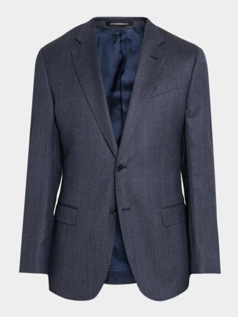 EMPORIO ARMANI Men's Wool Textured Single-Breasted Sport Coat