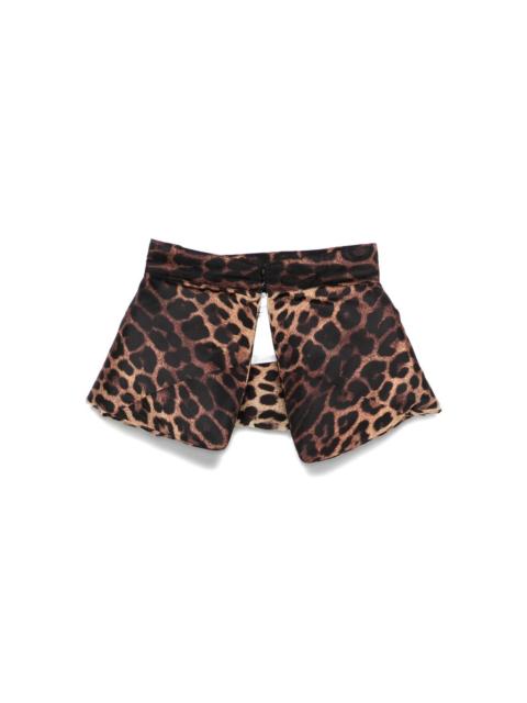Moschino leopard-print tie