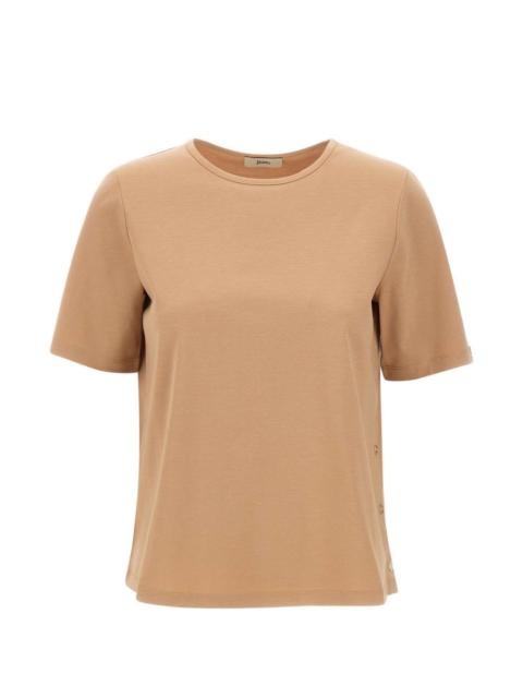Herno button side slit T-shirt
