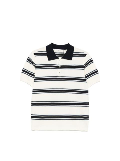 Dunst Striped cotton polo shirt