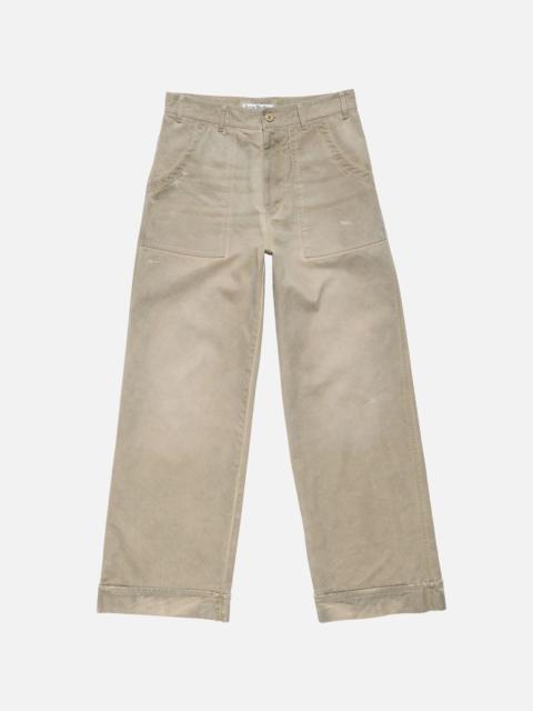 Acne Studios Stained twill trousers - Camel Beige