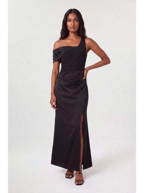 KAREN MILLEN Satin Back Crepe Tailored Maxi Dress