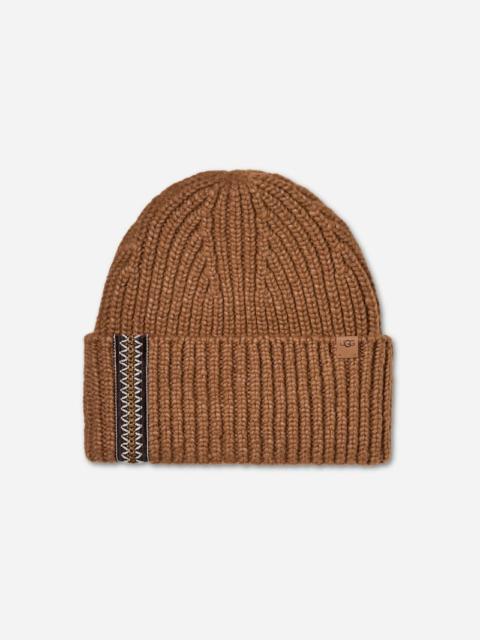 UGG ® Men's Chunky Rib ®braid Beanie in Chestnut