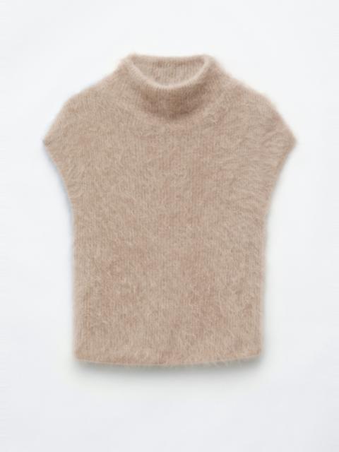 & Other Stories Cashmere Rib Mock Neck Top