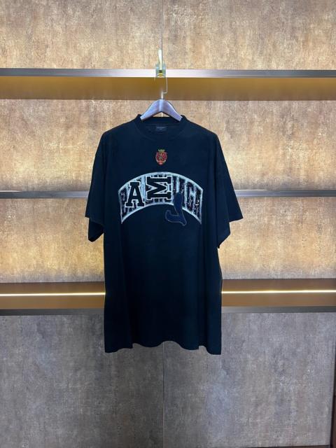 BALENCIAGA Balenciaga Distressed Manchester United Short Sleeve Top