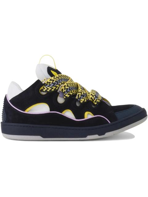 Lanvin Lanvin Leather Curb Navy Blue Light Purple