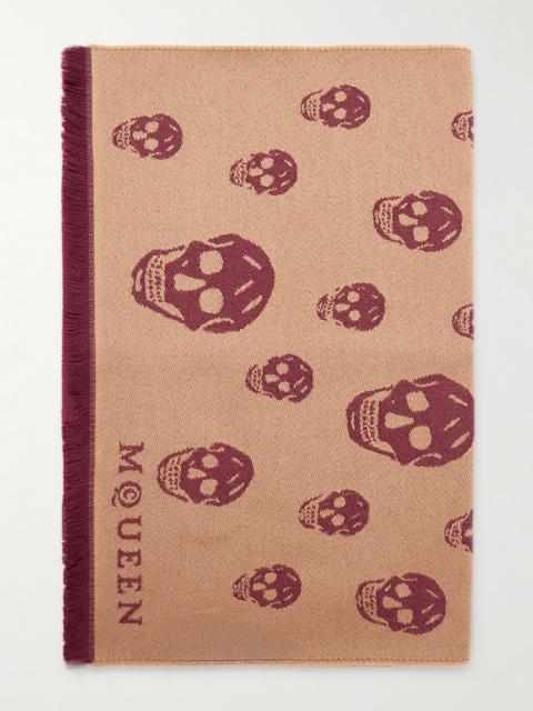 Alexander McQueen Frayed Wool-jacquard Scarf
