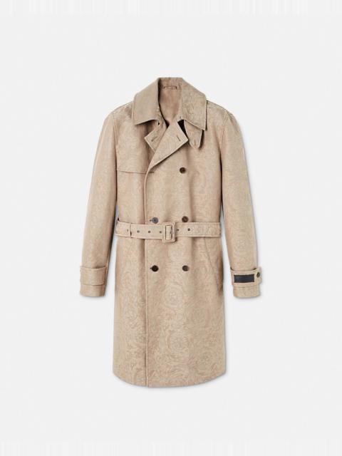 TRENCH トレンチコート VERSACE CANVAS JACQUARD ALLOVER COAT VERSACE