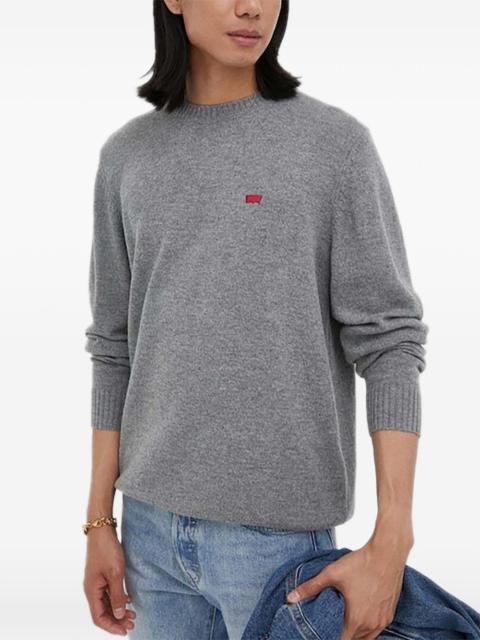 Levi's logo-patch crew-neck sweater