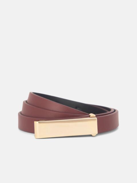Vince Women's 15mm Elongated Plaque Leather Belt