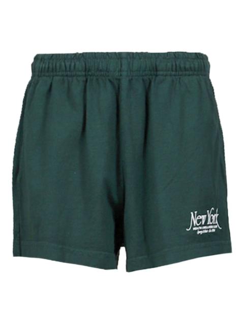Sporty & Rich logo-embroidered shorts