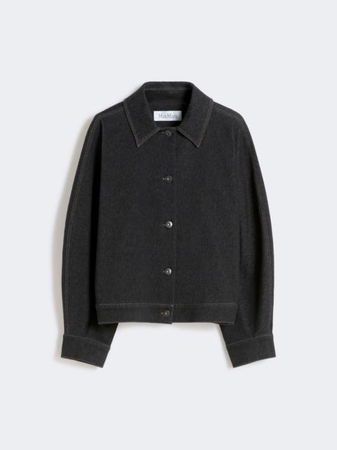 Jacket in jersey-effect denim - ULTRAMARINE