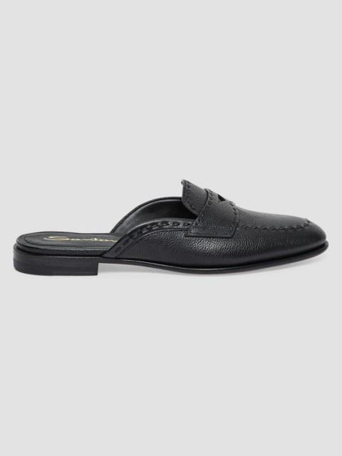 Santoni Women's Marlen Leather Mules - Black