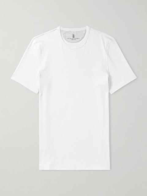 Brunello Cucinelli Ribbed Jersey T-Shirt