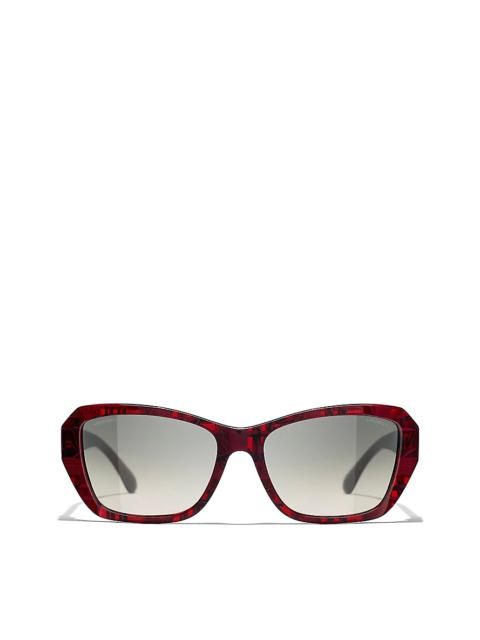 CHANEL CH5516 butterfly-frame tortoiseshell acetate sunglasses