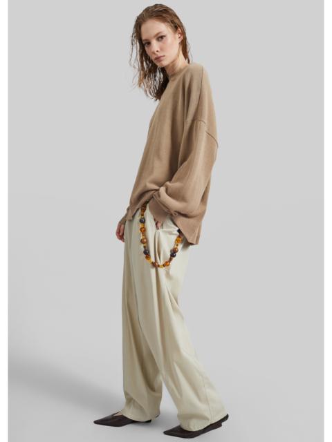 DARKPARK Darkpark Phebe Light Cotton Popeline Wide-Leg Pants - Beige
