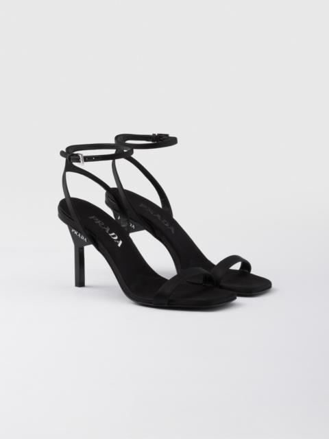 Satin high-heeled sandals