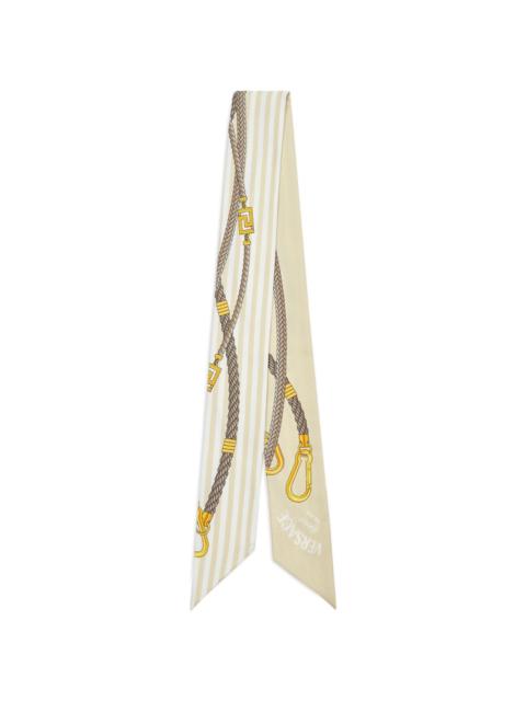 chain-link print silk scarf