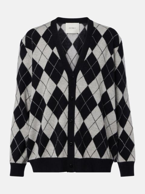 LISA YANG Raelyn argyle cashmere cardigan