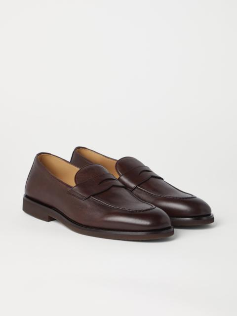 Brunello Cucinelli Calfskin 페니 loafers