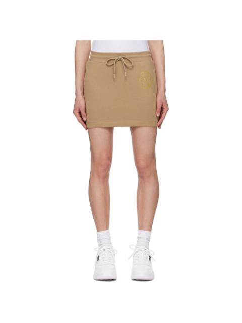VERSACE JEANS COUTURE Tan V-Emblem Miniskirt