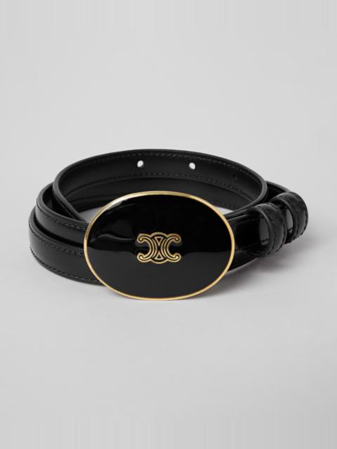 CELINE ELLIPSE Belt 13 IN TAURILLON LEATHER WITH ENAMELLED BUCKLE