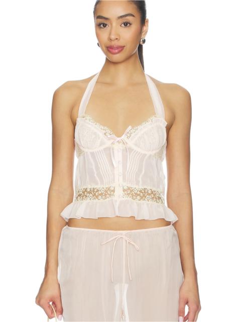 For Love & Lemons Gilded Lace Bustier