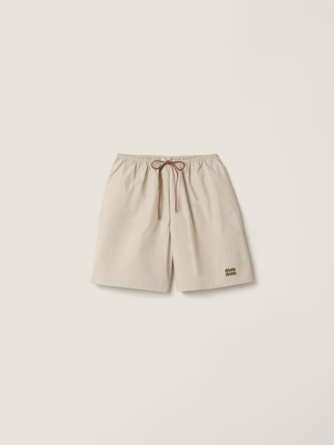 Miu Miu Panama cotton Bermudas
