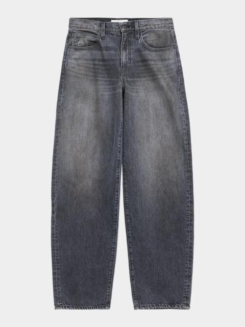 SLVRLAKE Hailey Leather-Pocket Wide-Leg Jeans