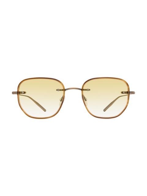 BARTON PERREIRA Men's Rimless Tyrone 49MM Square Sunglasses - Gold Umber Tortoise Citron