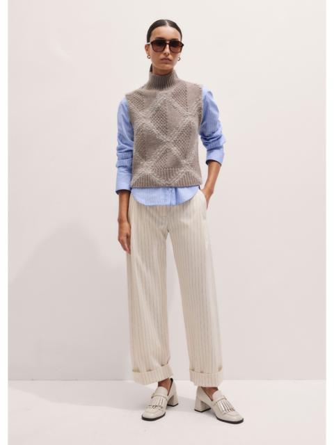 ME+EM Clever Tapered Pinstripe Pant