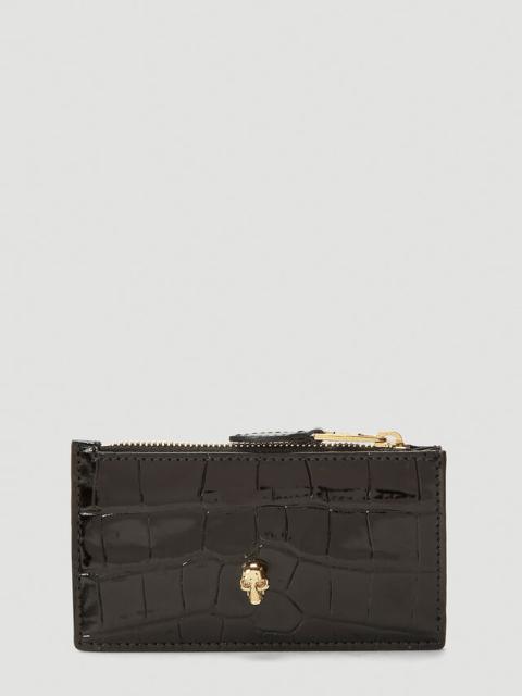 Alexander McQueen Zipped Leather Small Pouch in Black