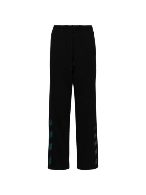 knitted-panels cotton track pants